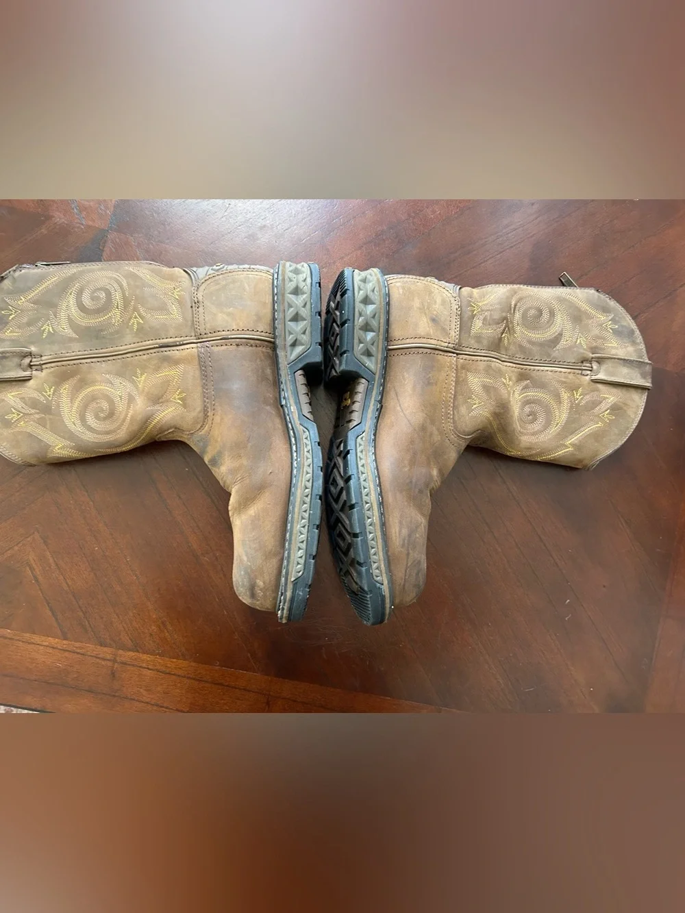 Georgia Boot Brown Leather Work Boot Interior Label View size 9M